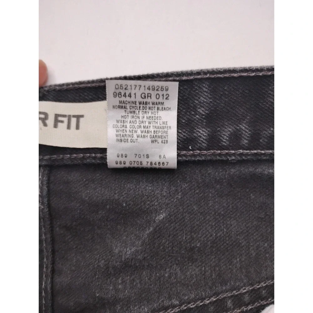 Levis 505 Jeans Black Straight Leg 40x32 Made In Mexico  2005 Vintage Faded